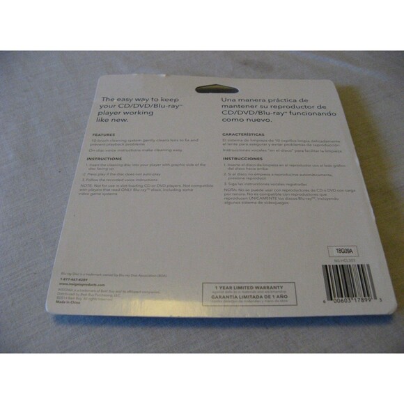 Insignia Laser Lens Cleaner Cleaning Disc For Cd DVD Blu-ray Players NEW - Picture 2 of 2